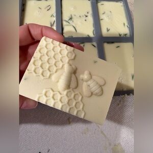 Bee Embossed Cream Soap Bar by us